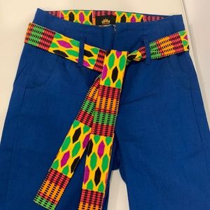 High waist pants with belt